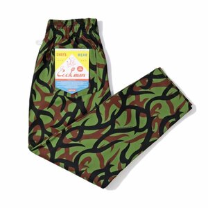 新品 Cookman クックマン シェフパンツ イージーパンツ Tribal Camo トライバルカモ 迷彩 カモフラ オリーブ 緑 ユニセックス L