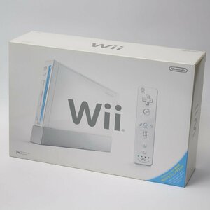 465)【未使用】Nintendo Wii 本体 shiro/シロ Wiiリモコンプラス同梱