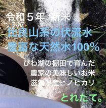 一食お試し2合 匿名配送／びわ湖の棚田 令和5年 新米 比良山系の豊富な伏流水 天然水100%が育む美味しいお米 送料無料 無洗米に精米します_画像1