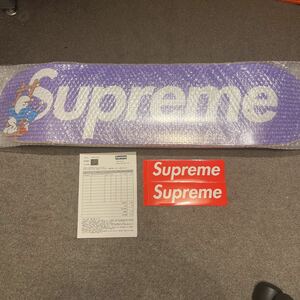 supreme Smurfs Skateboard deck purple 新品 BOX LOGOステッカーおまけ　