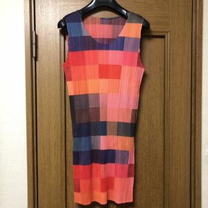 1998AW PLEATS PLEASE ISSEY MIYAKE プリーツプリーズ イッセイミヤケ 98AW モザイク 総柄 チュニック ワンピース 90s 初期 セットアップ