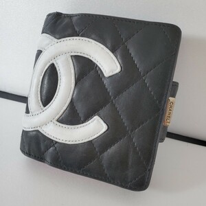 a132 CHANEL シャネルカンボン 財布 ココマーク シール有