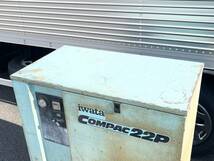 USED◆【アネスト イワタ 岩田 大型 COMPAC22P パッケージ レシプロ コンプレッサー 】◆三相200V60Hz 業務用 中古_画像8