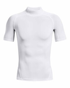 1337801-UNDER ARMOUR/メンズ UAヒートギアアーマー コンプレッション モック ショートスリーブ