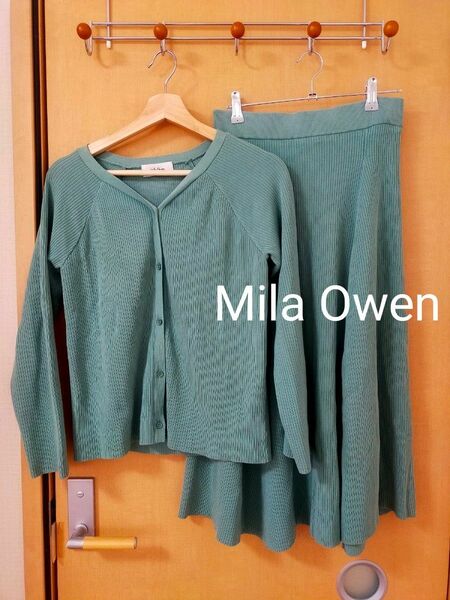 Mila Owen★リブセットアップ／ミントグリーン／М