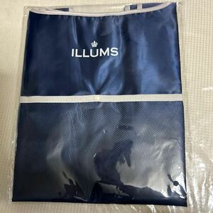 ★新品★lLLUMS★イルムス★ネイビー★紺★日本製★約430×450★男性でも女性でも使用可能★非売品★エコバッグ★