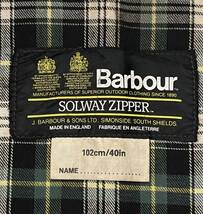 希少 87年 バブア Barbour バブアー SOLWAY ZIPPER ソルウェイジッパー c40 イギリス製 2クレスト フード付 美品_画像4