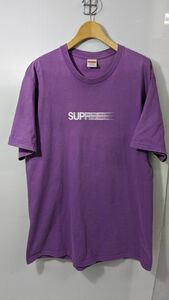 HK037-20231112-127【中古】Supreme motion logo tee シュプリーム モーションロゴ Tシャツ パープル