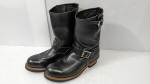 HK020-20231111-152【中古】RED WING レッドウィング エンジニアブーツ ブラック ASTM F2413-05 2268 US9 08/08