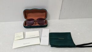 HH686-231114-0160【美品】GUCCI グッチ オーバーサイズラウンドサングラス レディース GG0353S 004 パープル Purple