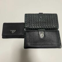 プラダ PRADA BVLGARI ナイロン ブルガ ボッテガ 折り畳み財布3点 財布 長財布_画像1