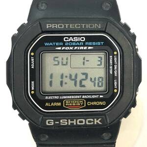 ▼CASIO DW-5600E G-SHOCK ブラック 黒系 メンズ 腕時計 スクエアケース デジタル文字盤 QZ クォーツ Gショック カシオ 稼働品