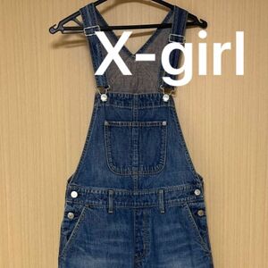 エックスガール X-girl サロペット デニム オーバーオール デニム 