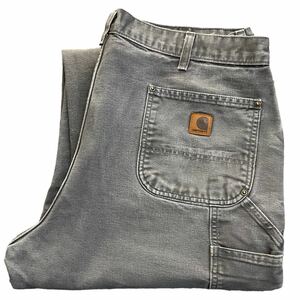 Carhartt ダブルニー ワークパンツ グレー 40×32 ダック ワーク ジーンズ パンツ ペインターパンツ カーハート ヴィンテージ