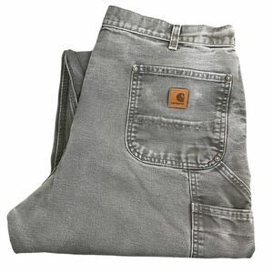 Carhartt ダブルニー ワークパンツ 40×32 グレー ダック ワーク ジーンズ パンツ ペインターパンツ カーハート ヴィンテージ