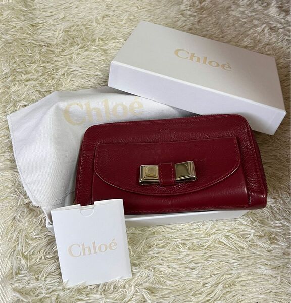 Chloe♪長財布 ワインレッドが可愛い♪♪