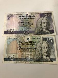 スコットランド 紙幣　The Royal Bank of Scotland plc 25£