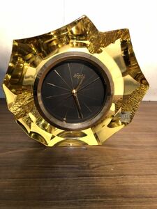 HOYA Rofty クリスタル&クリスタル 水晶 置時計 インテリア Desk Clock クォーツ