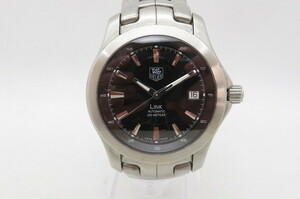 1円～【稼働品】TAG HEUER タグ ホイヤー AT 自動巻 WJF2110 LINK リンク ブラック文字盤 メンズ腕時計　11-4-1