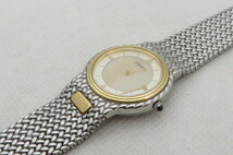 1円～☆SEIKO セイコー 5A70-0270 クレドール 18KTベゼル SS クオーツ レディース腕時計　11-8-9_画像4