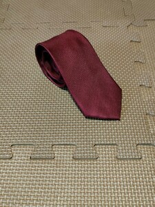 洋服の青山 パーソンズ ネクタイ ボルドー 織柄 AOYAMA PERSON'S FOR MEN Bordeaux Silk Solid Tie 