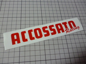 正規品 ACCOSSATO Racing ステッカー (透明ベース/178×37mm) アコサット レーシング