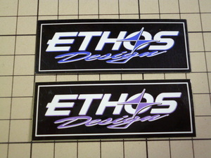 正規品 ETHOS Design ステッカー 2枚 (72×26mm) エトス デザイン