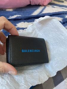 BALENCIAGA バレンシアガレザー ウォレット ミニウォレッ財布 ブラック 革 