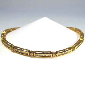  No-brand lady's bracele diamond K18 used grade : recycle * present condition. .. sun ya pawnshop 