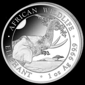 ソマリア 2023 エレファント 銀貨 野生動物 シリーズ BU 完全未使用品の画像1