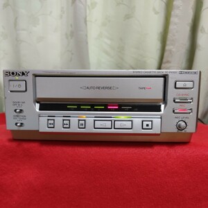 音出し動作品【SONYカセットデッキTC-PX100】メンテ（ベルト交換/ピンチローラー部プラ割れ対策）、動作良好再録OK、ソニー