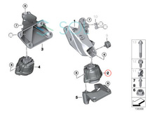 BMW E60 E61 E63 エンジンマウント 左側 525i 530i 630i 22116761089 出荷締切18時_画像4