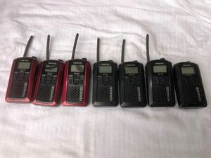 KENWOOD Kenwood DEMITOSS UBZ-LP20 special small electro- ka transceiver transceiver black red 7 pcs set sale present condition selling out *