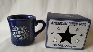 mu. postage Subaru SUBARU American Diner american Dyna - -ply thickness ceramics made mug not for sale unused goods postage 520 jpy ~