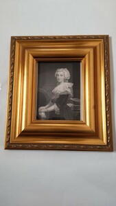 即決 マリー・アントワネット Marie-Antoinette ルイ16世 王妃 エングレービング（engraving） 凹版画 版画 ガラス 木製額装 made in usa