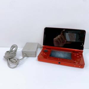 22【中古】Nintendo 3DS 本体 CTR-001 レッド ニンテンドー 3DS 任天堂 タッチペンなし 充電器付き 動作確認 初期化済み 訳あり 現状品