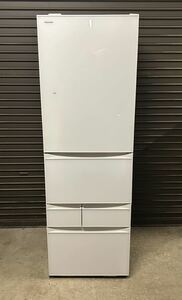 動作品　2019年製　東芝 TOSHIBA ノンフロン冷凍冷蔵庫 GR-P41GXV （EW）411L 5ドア 冷蔵庫　冷凍庫　動作確認済み　中古品