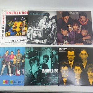 Barbee Boys LPレコード まとめて6点セット/第1弾-4弾(1st OPTION/Freebee/BREAK/Listen!)/Just Go For It!/Black List/バービーボーイズ80