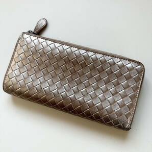 ボッテガヴェネタ BOTTEGA VENETA 長財布 ピンクゴールド 送185の画像1