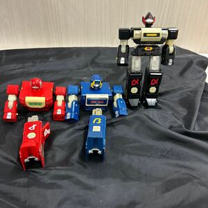 BANDAI DX超合金 光速電神アルベガス GC-04 アルファロボ ベータロボ ガンマロボ 1983年 当時物 ジャンク 現状品