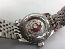 ♯6563　ORIS/オリス メンズ腕時計 ビッグクラウン ポインターデイト 裏スケ 稼働品 7679-43 オートマ 自動巻き 黒文字盤 コンビ ブランド_画像2