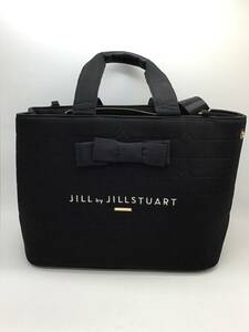 #6479 jill by jillstuart / ジルバイジルスチュアート リボンステッチトートバッグ 2way ブラック リボン