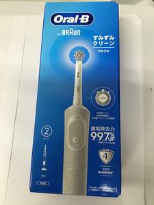 #6614 新品未開封 Oral-B すみずみクリーン やわらか オーラルB ブラウン braun D100.413.2.WT 電動歯ブラシ