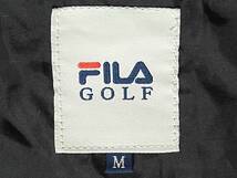 フィラ ゴルフ FILA GOLF ゴルフウェア 千鳥柄 中綿入り ジップアップジャケット M 黒 ブラック_画像8