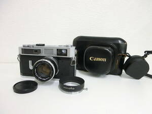 カメラ祭 1円スタート! キャノン モデル 7 フィルムカメラ 50mm 1:1.8 310924 キヤノン CANON 革ケース コレクション 名前入り 通電未確認