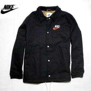 新品◆ナイキ コーチジヤケット 中綿ジャケット 黒 Mサイズ◆NIKE TM 裏キルティングジャケット スウオッシュ