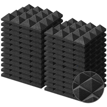 吸音材 防音材 ウレタン 24枚セット 25*25cm 厚さ5cm ピラミッド 壁 難燃 無害 吸音対策_画像1