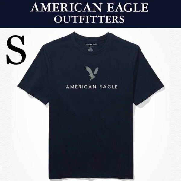 新品タグ付き☆American Eagle半袖ＴシャツS 紺ネイビー アメリカンイーグル