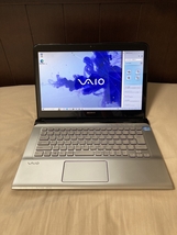 箱付美品 SONY VAIO SVE14A2AJ Core i5-3210M 2.5GHz メモリ8GB 1TB WXGA++ ブルーレイ win10(リカバリUSB付) _画像1