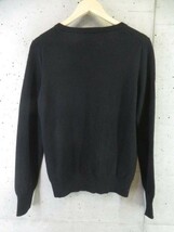 1111b12◆良品です◆カシミヤ100％◆UNIQLO ユニクロ カシミヤニットカーディガン L/ブラック黒/セーター/ジャケット/レディース/女性/婦人_画像4